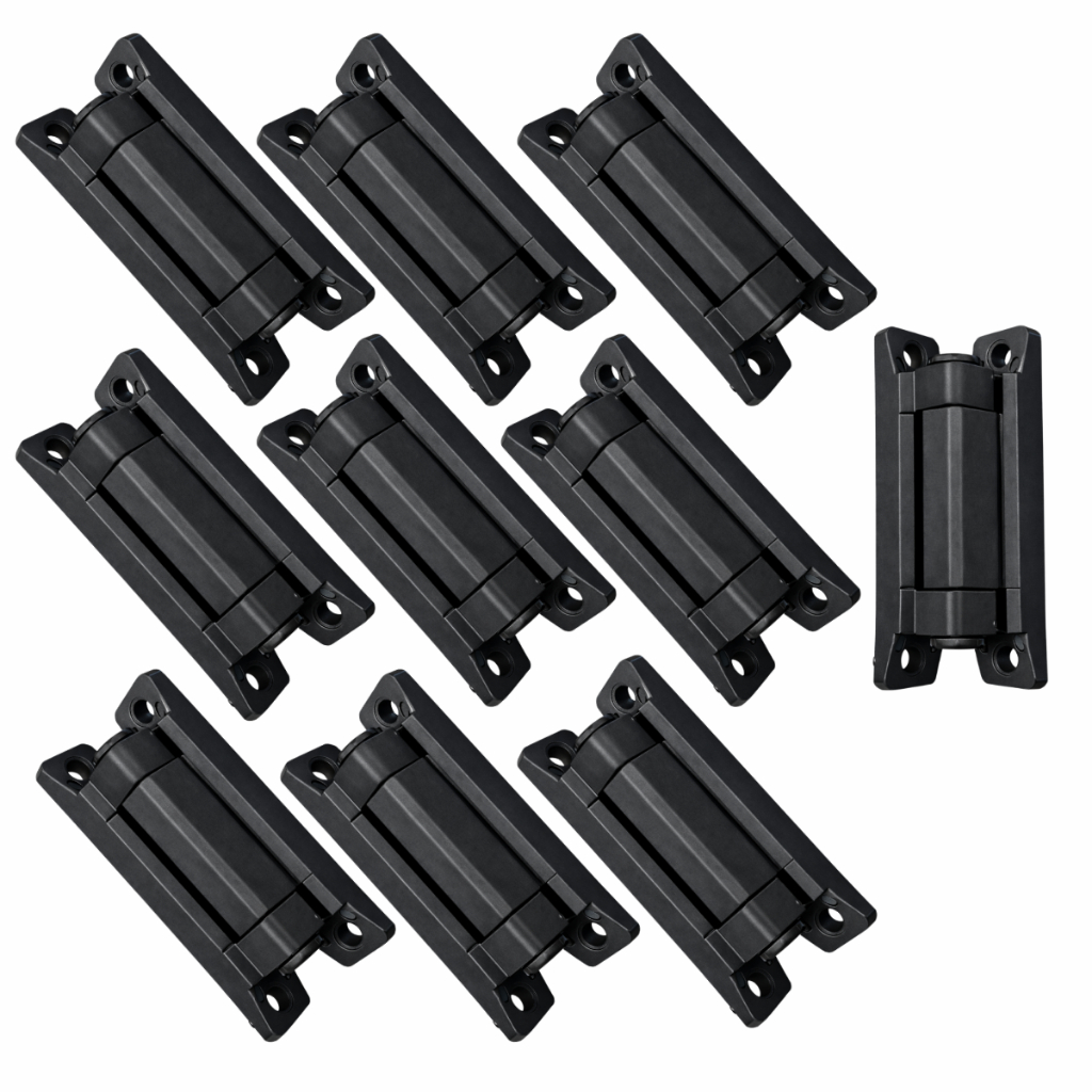 10 Dobradiça Nylon Preta Com Mola Para Porta do Freezer Expositor