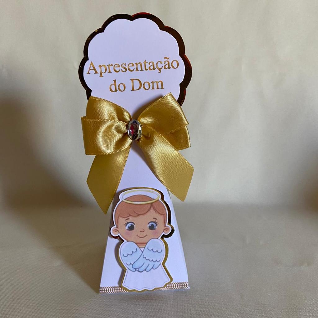 Caixa Pirâmide no tema Batismo Batizado com 10/20/30 unidades - caixinha personalizada – lembrancinha personalizada