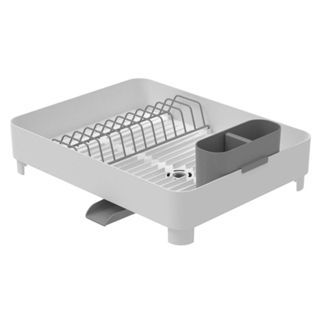 Escorredor De Louça Com Porta Talheres E Saída De Água Liv Branco Ou em Oferta na Shopee