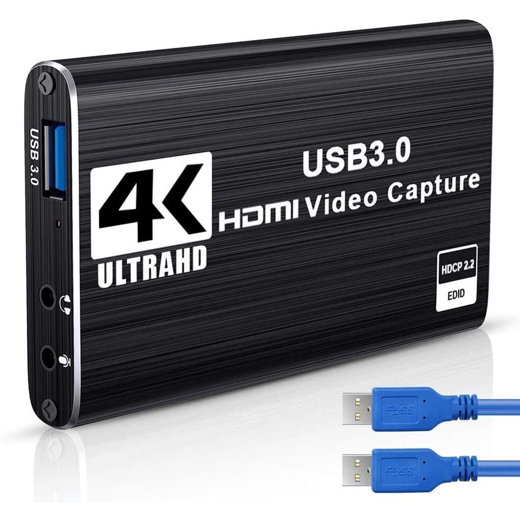 Placa Captura De Vídeo 4k 1080p 60fps Full Hd Usb 3.0 Hdmi