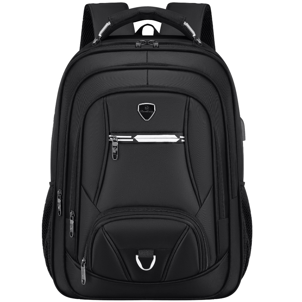 Mochila Masculina Preta Grande Impermeável Notebook 15.6 Reforçada para Trabalho e Viagem
