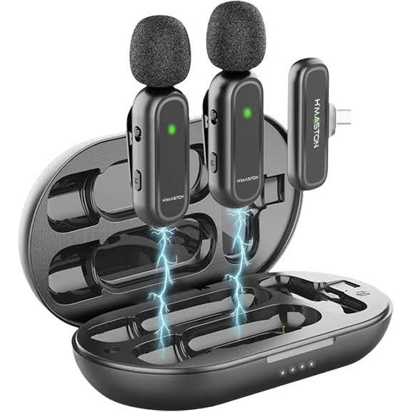 Microfone Lapela H"maston com Bluetooth 5.2 para Transmissão Estável