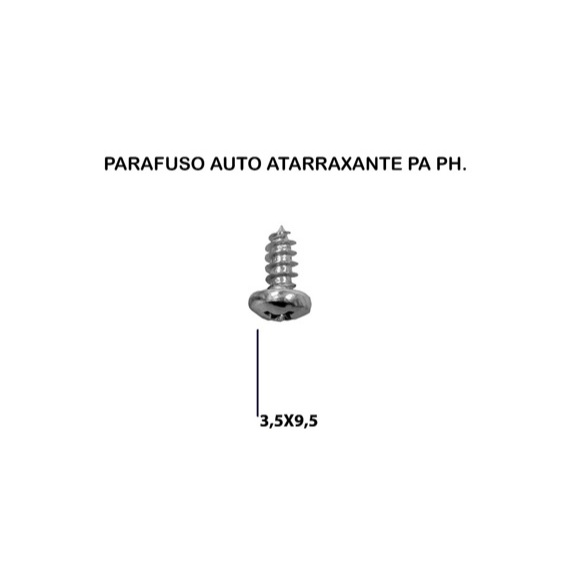Parafuso - 3,5 mm - Auto Atarraxante Panela Philips - Zincado - 20 Unidades
