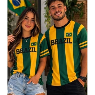 Conjunto casal copa do mundo/ Kit casal 2 blusa do Brasil em Oferta na Shopee