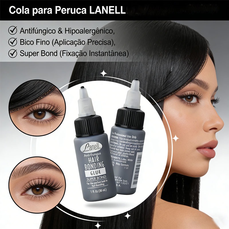 Cola lanell 30ml para cabelo e cílios hair bonding glue super bond em Oferta na Shopee