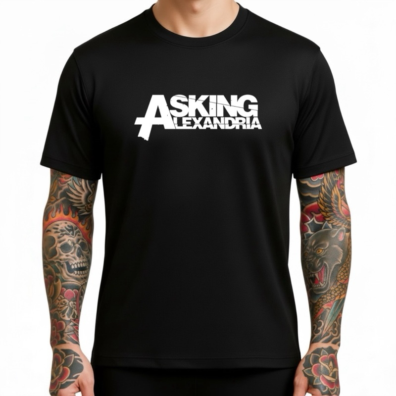 Camisa Asking Alexandria Dry Fit Banda de Rock Camiseta Academia Masculino