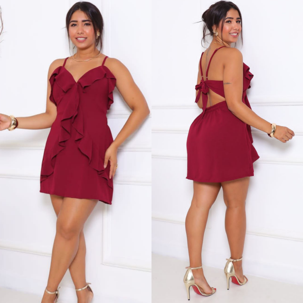 Macaquinho saia short duna liso femenino alça fina estiloso moda verão