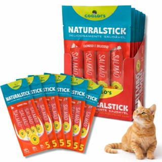 Sache Natural Stick Salmão Gatos Display C/6 Cartela 5 Stick em Oferta na Shopee
