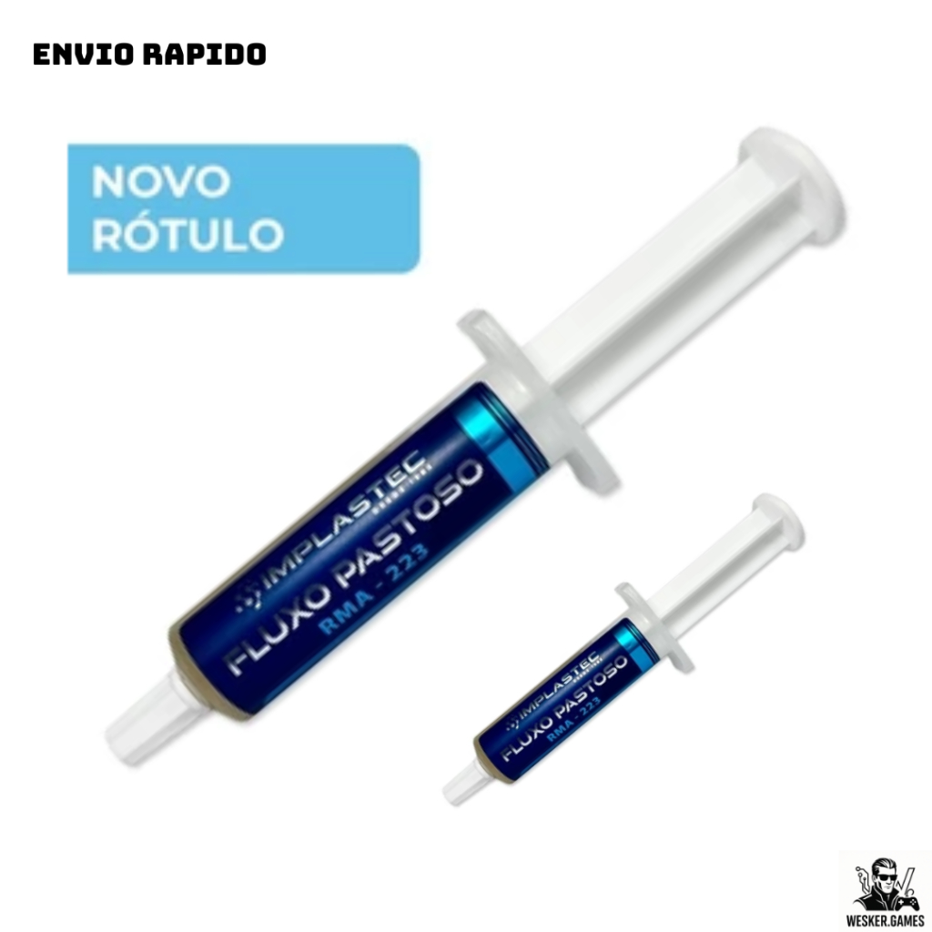 Fluxo de Solda Pastoso RMA-223 Seringa com 10g de Pasta para Soldar - Implastec em Oferta na Shopee