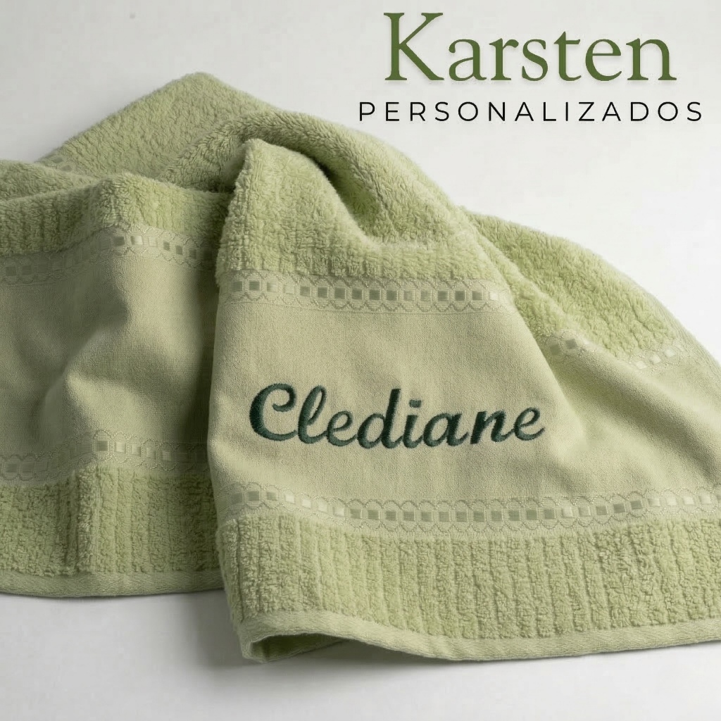 Karsten Toalha Banho Grande + Seu Nome Personalizado Na Toalha Grátis live em Oferta na Shopee