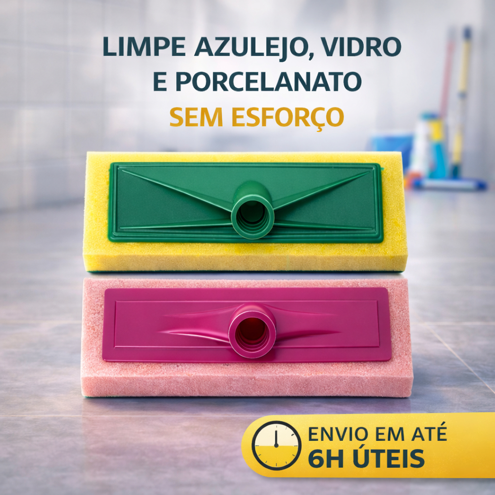 Lava Azulejo Esfregão Limpa Piso Abrasivo Refil Limpa Porcelanato Vidro e Piscina Sem Cabo