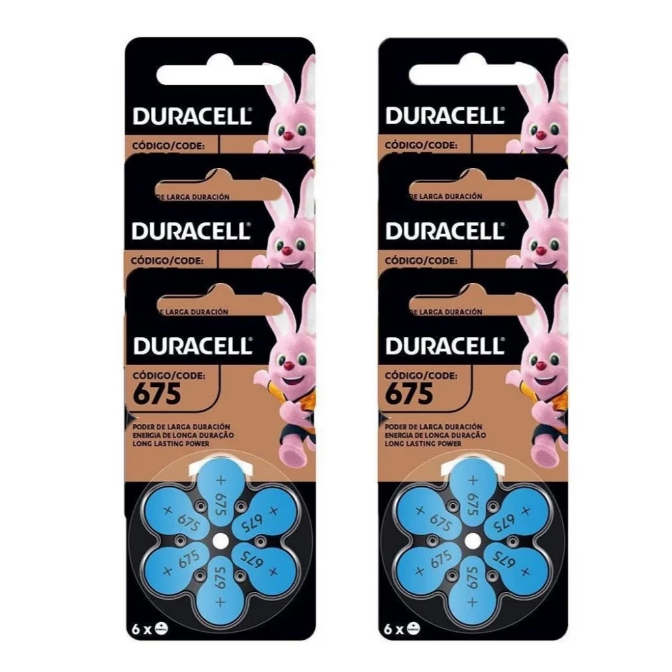 Kit Com 36 Pilhas Auditivas Duracell Nº 675