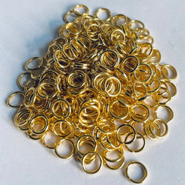 580 - 1200 Argola Elo 5 mm Dourado / Kit de Bijuteria Resina Epóxi e Brinco, Chaveiro, Artesanato