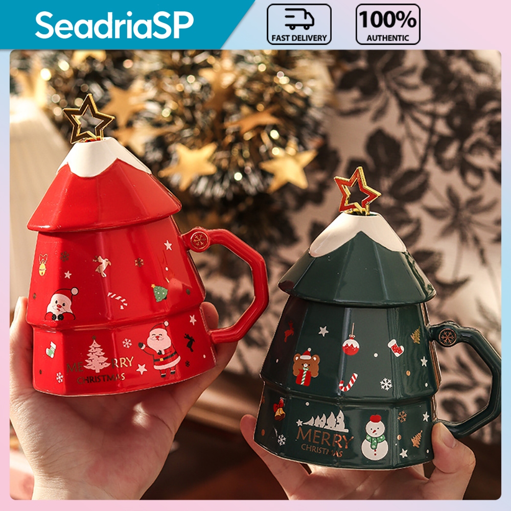 Xícara De Cerâmica Árvore De Natal Decorativa Festiva