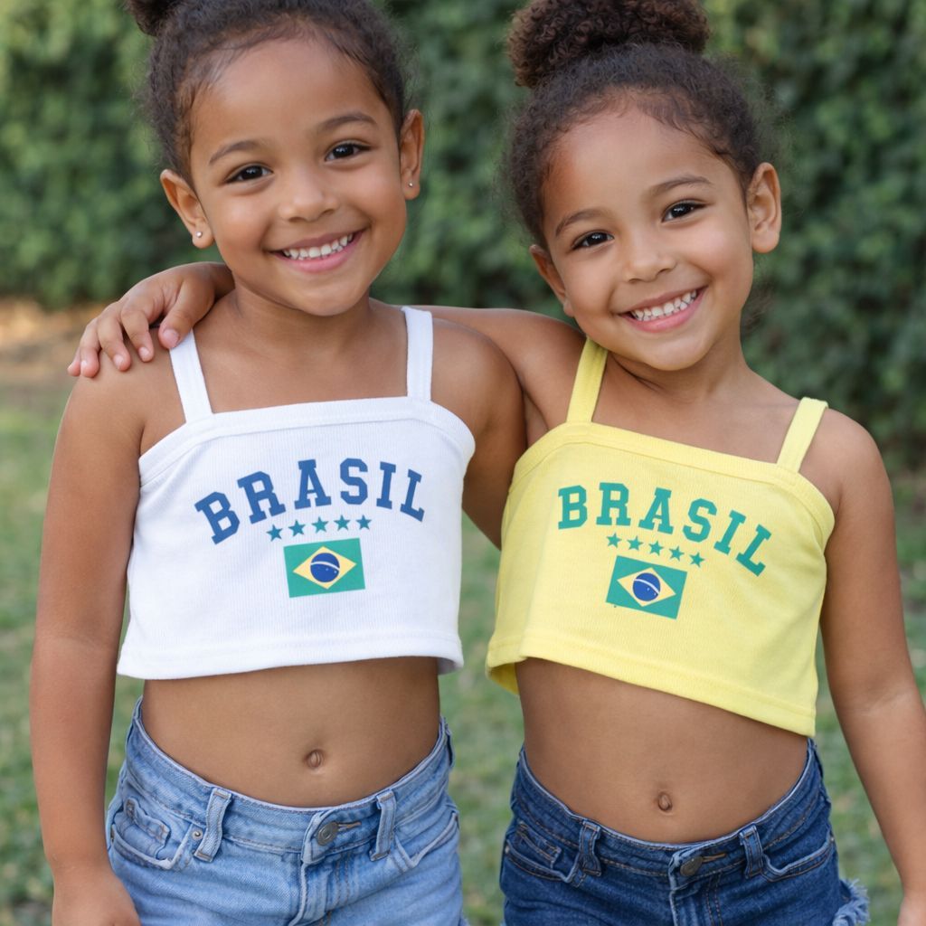 KIT 2 PEÇAS Copa-Brasil Infantil-Moda bloguerinha