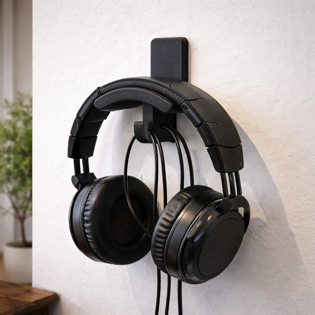 Suporte Parede Headset Gamer Fone De Ouvido Agelux Cor Preto