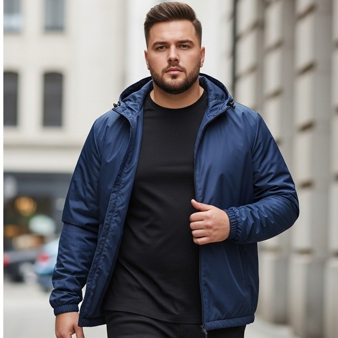 jaqueta Corta Vento Impermeável Plus Size Unissex Leve Com Capuz Do G1 ao G4
