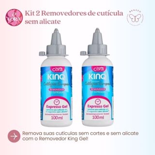 Kit 2 Removedor de Cutícula sem alicate Expresso Gel Cutilagem Européia Cora em Oferta na Shopee