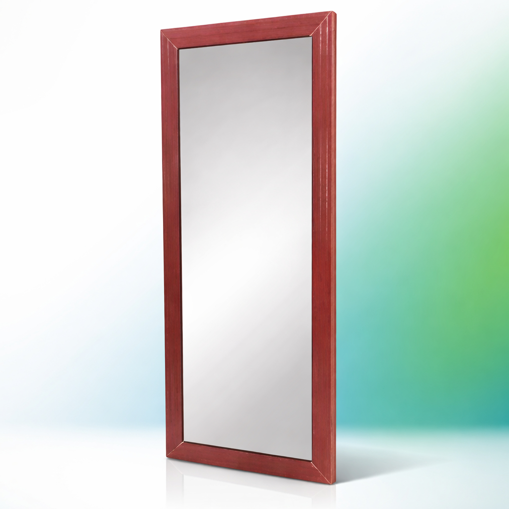 Espelho Decorativo Corpo Inteiro 65x25cm Moldura Madeira