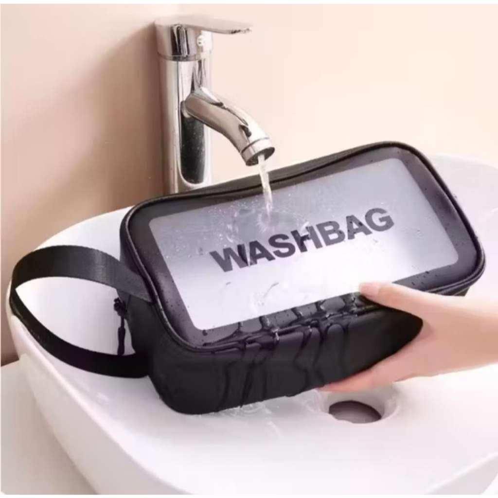 Bolsa organizadora de viagem essencial: bolsa de maquiagem portátil, impermeável e transparente--7579 — imagem 2 de 2