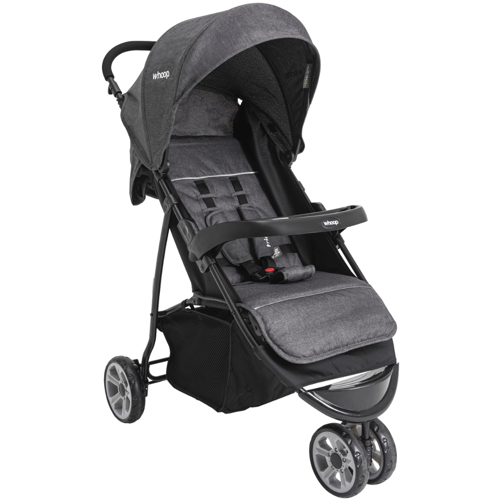 Carrinho de Bebe para Passeio Kiddo Trio Melange Grafite