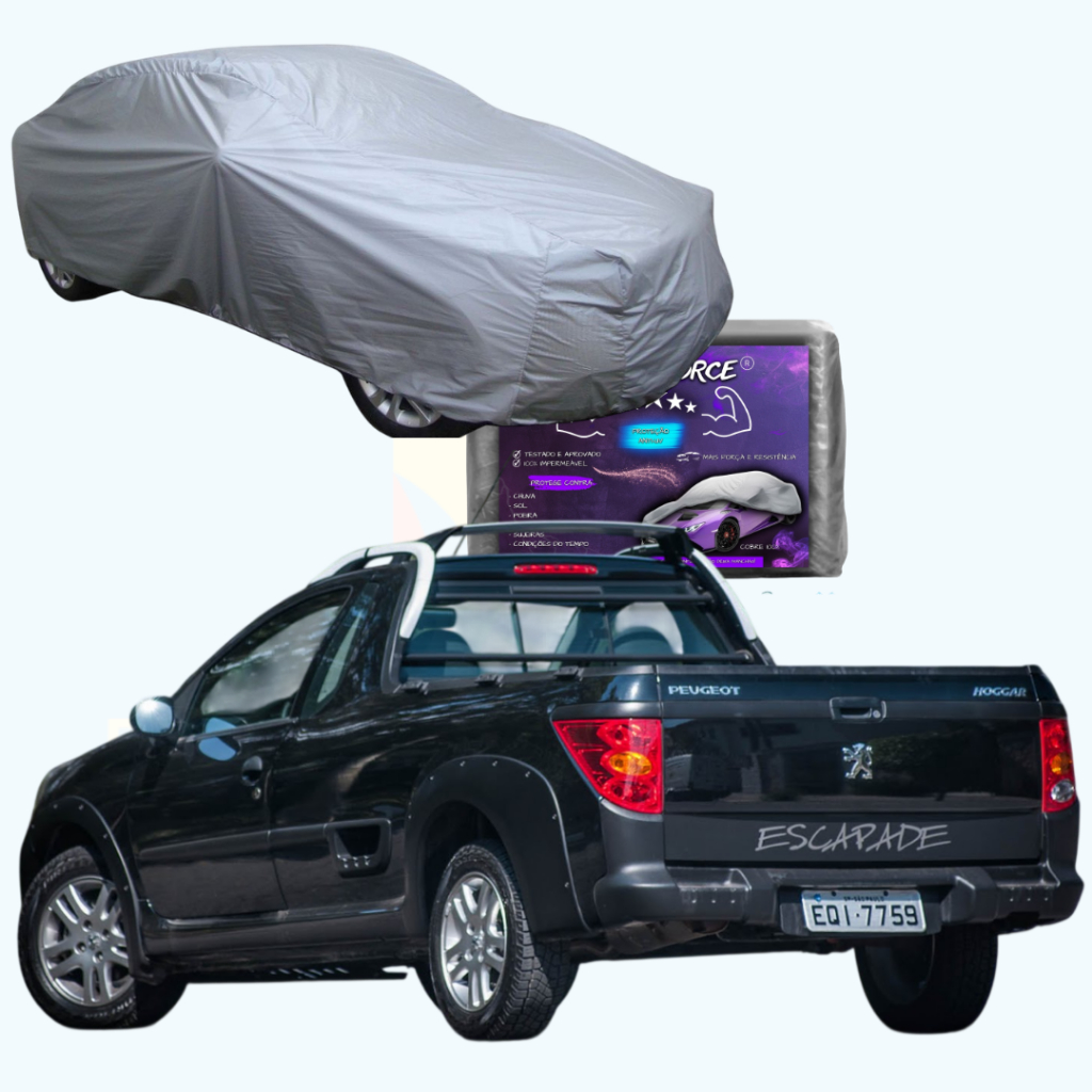 CAPA PARA COBRIR CARRO PEUGEOT 207 HOGGAR PICAPE 2010 A 2014 XR X-LINE ESCAPADE IMPERMEAVEL COM FORRO OU SEM FORRO