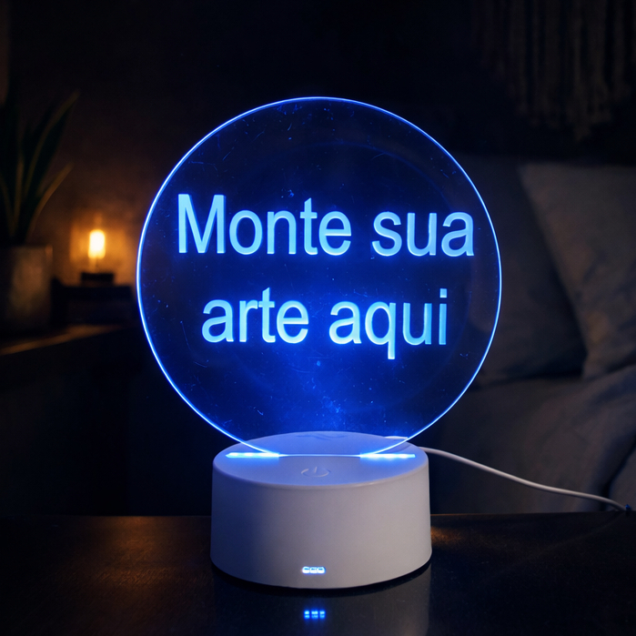 Luminaria De Led Personalizada Sua Arte Aqui Decorativo Para Presente