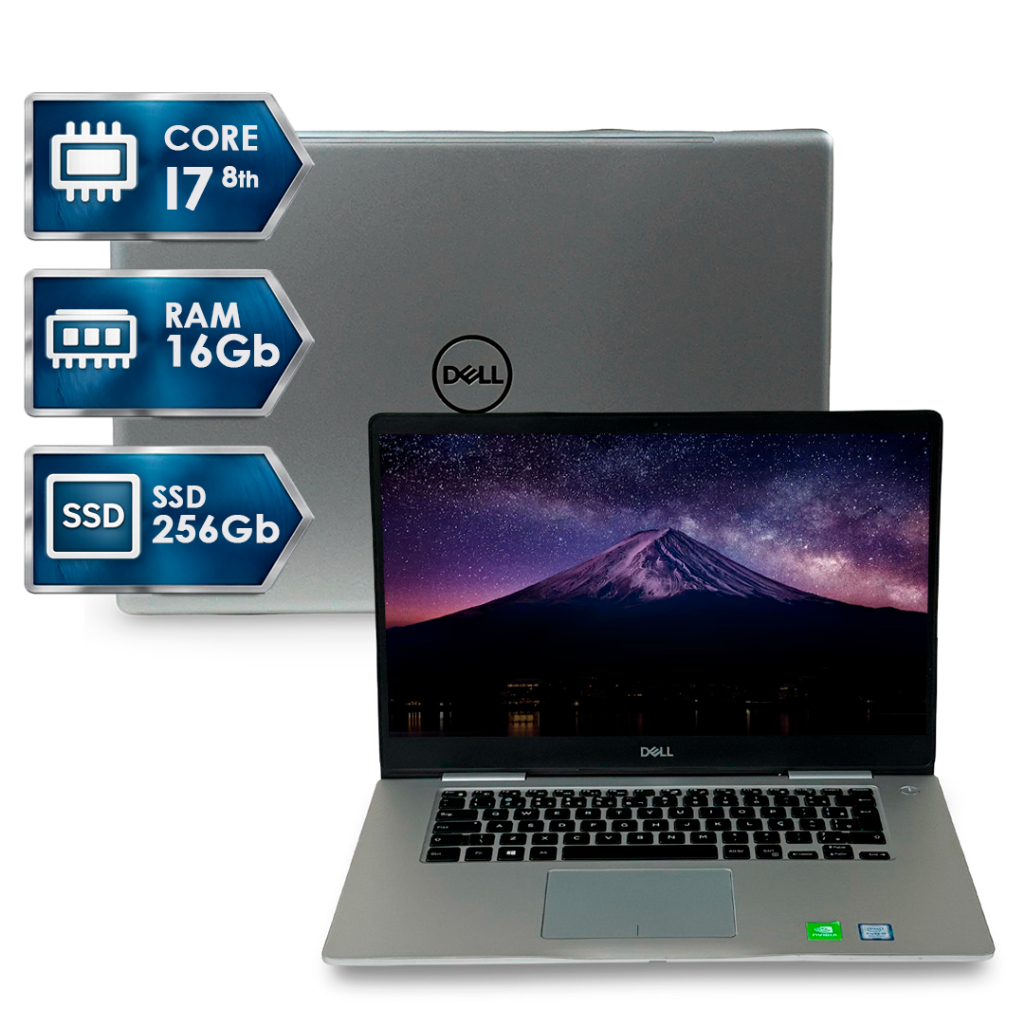 Notebook Dell Core I7 8ª Geração Placa de Video 16gb Memória Ram e 240gb SSD - Recondicionado - Miniatura 2