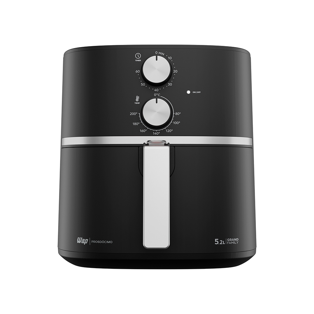 Fritadeira Elétrica WAP Air Fryer Grand WAFG2S 1500W 5,2 Litros Preta