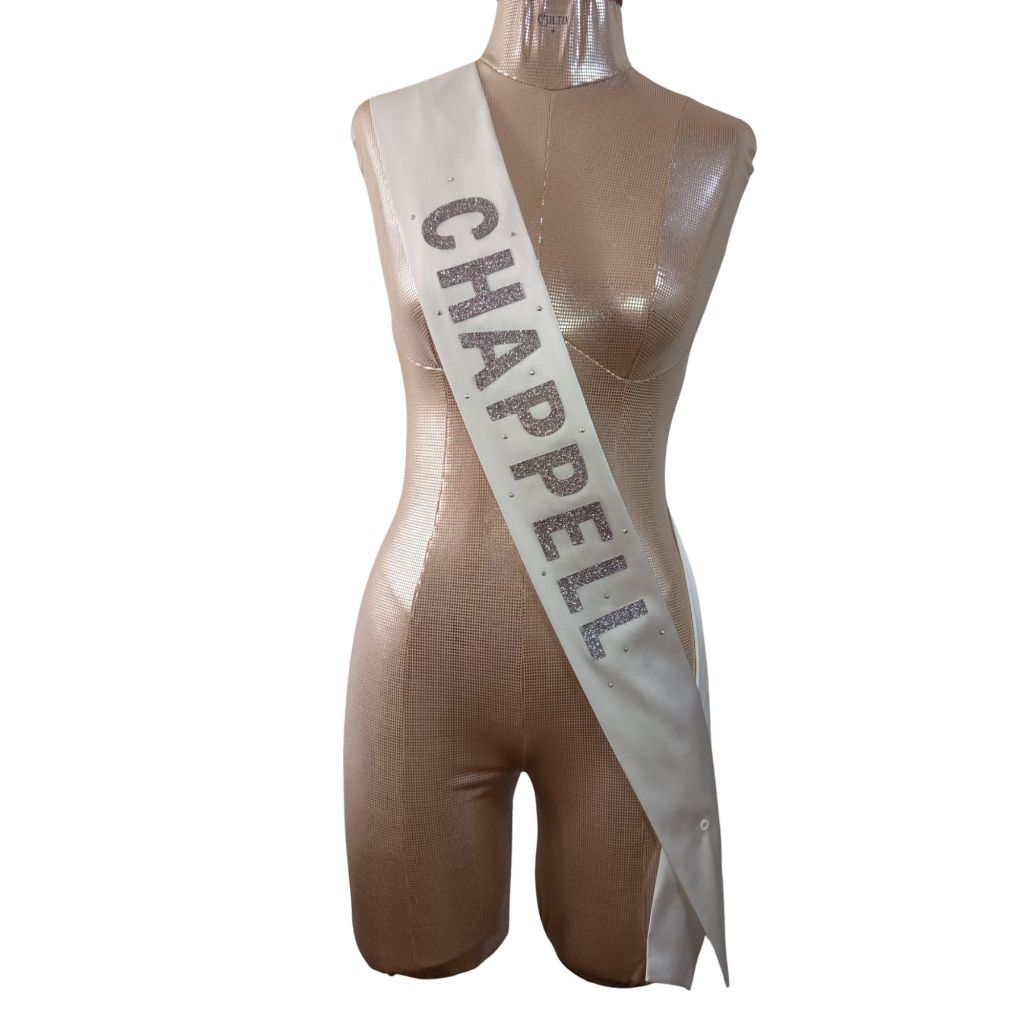 Faixa De Miss Da Chappell Roan Cetim Strass E Glitter