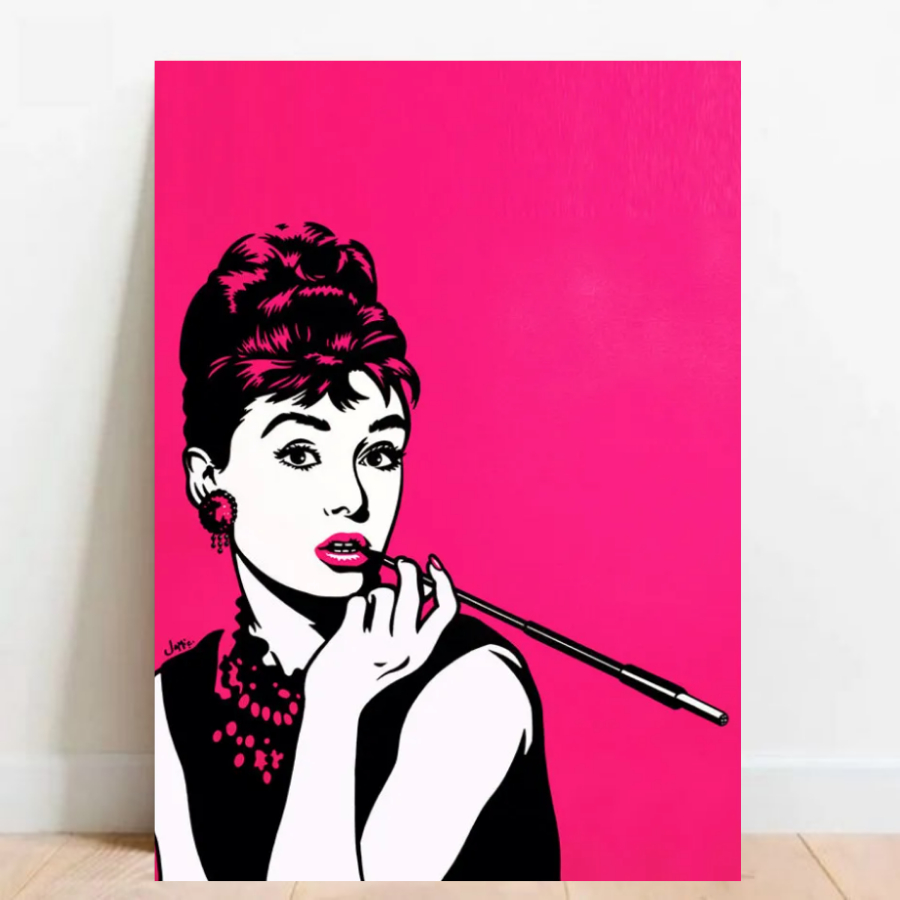 Quadro Placa Decorativa Audrey Hepburn Vintage Atriz Cantora 10