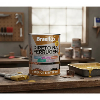 Tinta Esmalte Direto Na Ferrugem Escolha sua Cor Secagem Rápida 900ML - Brasilux  Externo e Interno em Oferta na Shopee