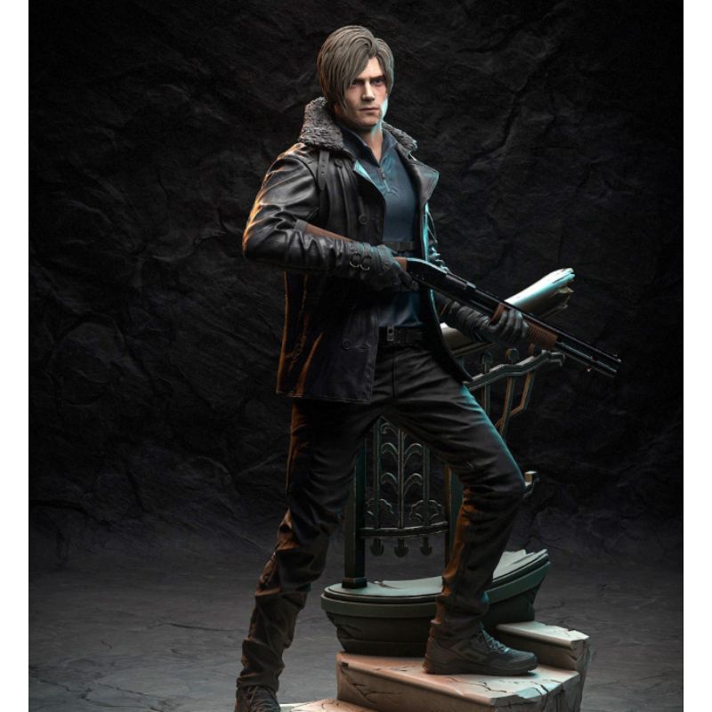 Serviço de Impressão 3D Action Figures Leon S. Kennedy RE 9 Requiem - O Agente Veterano e Base