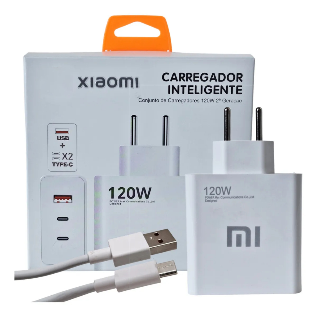 Carregador  Inteligente  Turbo 120W 2° Geração 6.2A com 3 Portas compativel todos celuiar em Oferta na Shopee