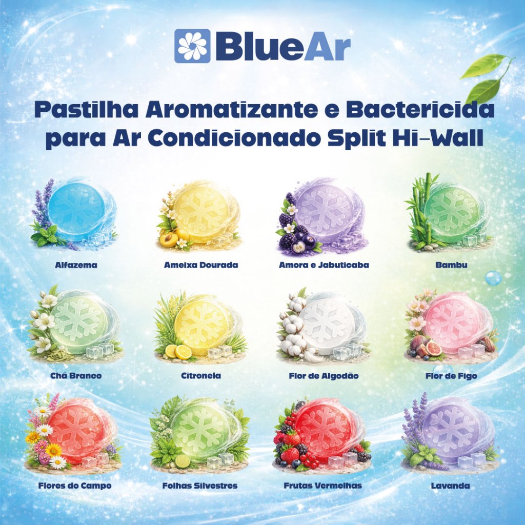 Imagem Pastilha Aromatizante e Bactericida Ar Condicionado Split Hi-Wall