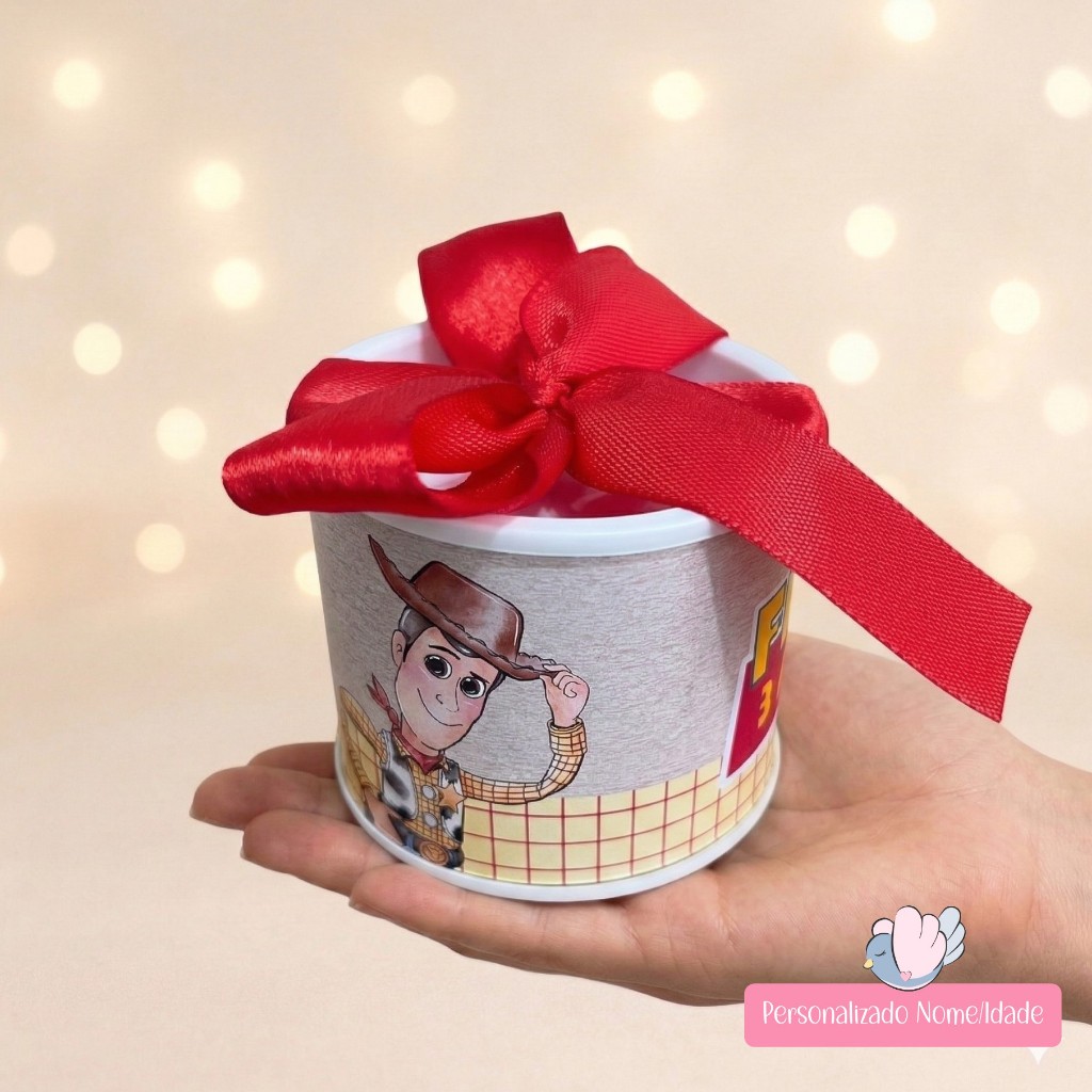 KIT TUBOLATA PERSONALIZADA 5X6 -TOY STORY-LEMBRANCINHAS-CHÁ DE BEBE-MATERNIDADE-ANIVERSÁRIO