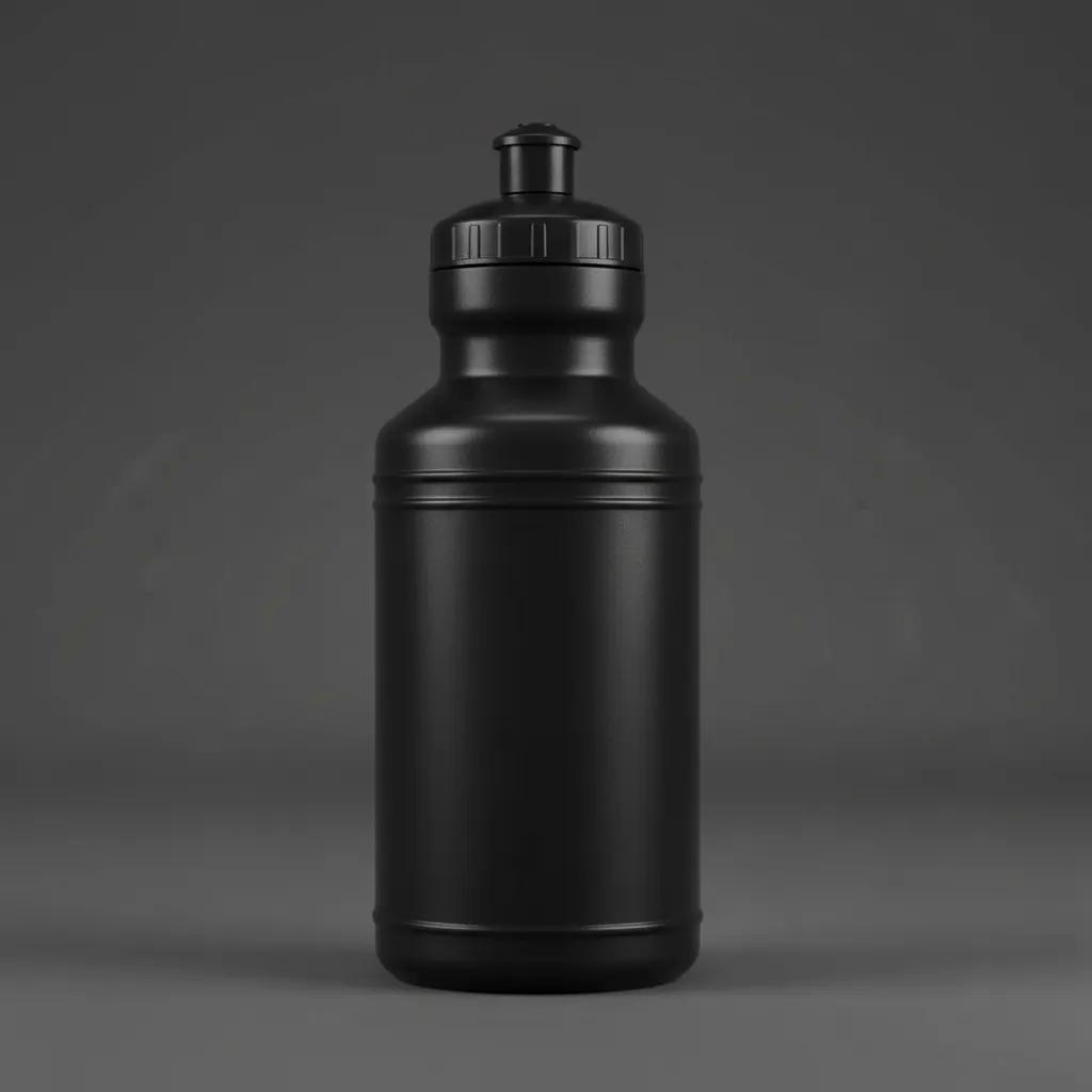 Garrafa Squeeze 500ml Academia Preta Plástica Atóxica Leve Portátil Sem Vazamento