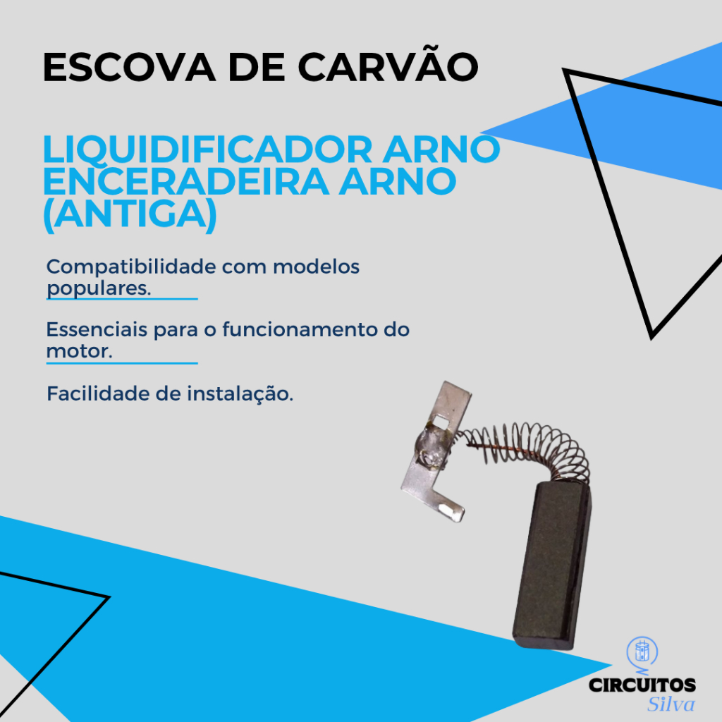 Par de escovas de carvão liquidificador ARNO/Enceradeira ARNO antigo