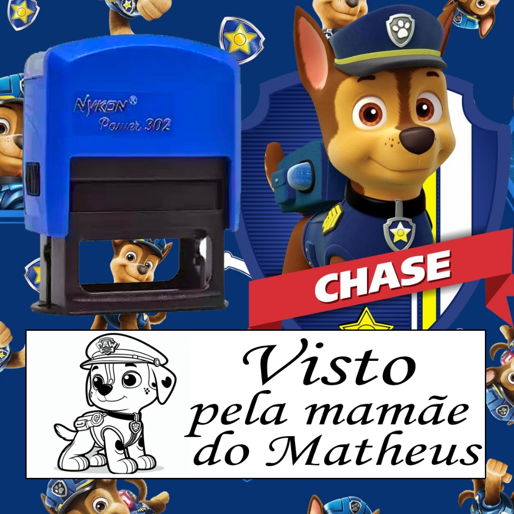 Carimbo Visto pela mamãe- Personalizado