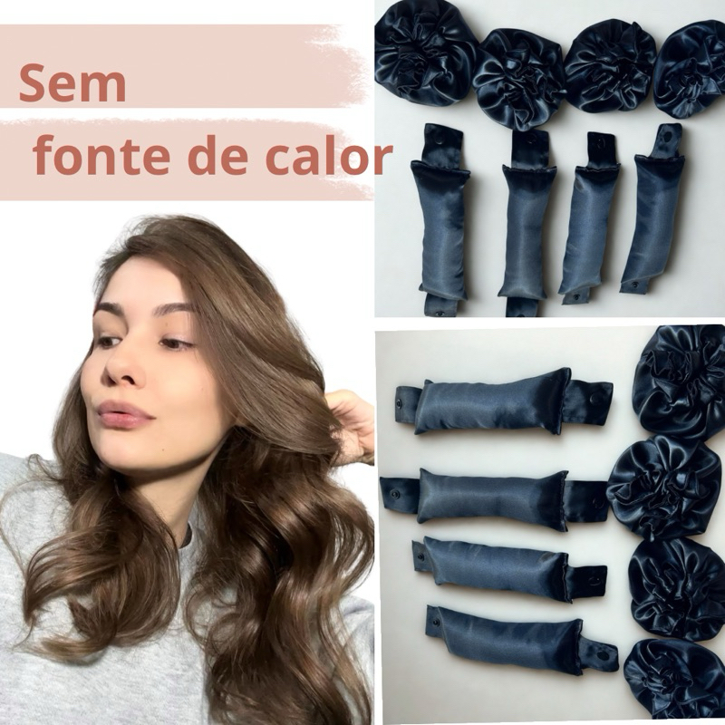 PREÇO PROMOCIONAL mini modelador de cetim, para franja heatless curler cacho sem fonte de calor confortavel 4/5