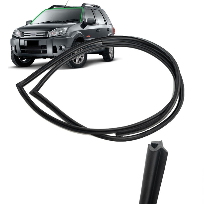 Borracha Friso Superior E Lateral Parabrisa Ecosport Fiesta 2003 2004 2005 2006 2007 A 2014