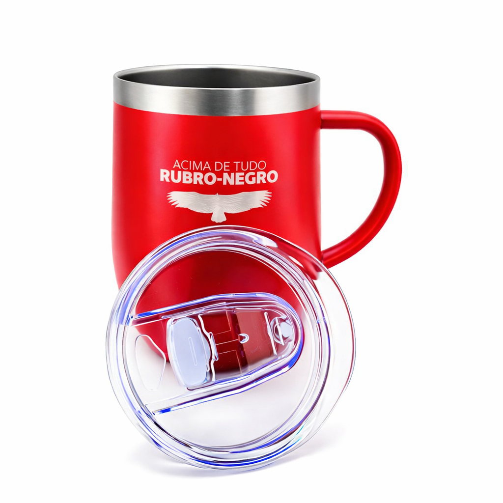 CANECA TÉRMICA INOX 350ML - Flamengo - Produto Oficial — imagem 2 de 2