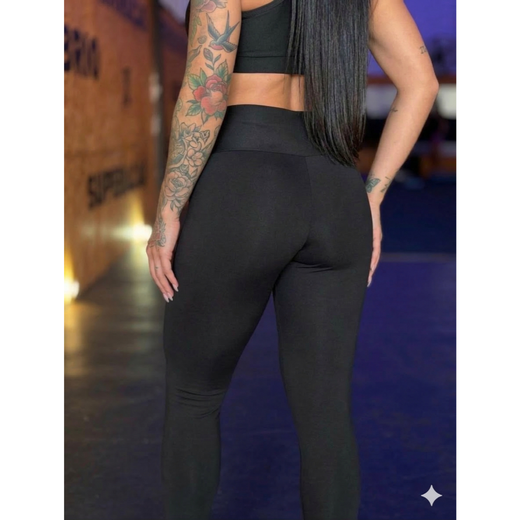 Calça Legging Feminina Fitness Cintura Alta Modeladora Academia Sem Transparência Compressão Treino