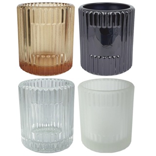 6 Copos De Vidro Granada Ambar Preto E Fosco 200ml P/ Velas em Oferta na Shopee