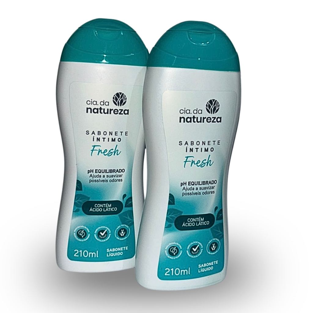 Combo 2 Unidades Sabonete Íntimo Fresh Cia Da Natureza 210ml Liquido