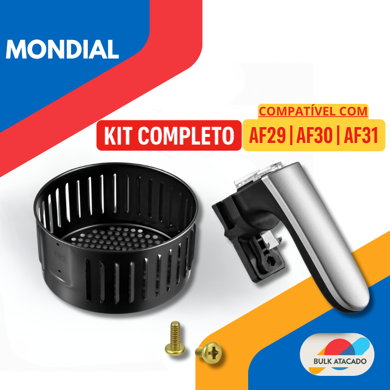 Cesto Air Fryer Mondial 3,5L AF29 AF30 AF31 com Puxador | Kit Reposição Original