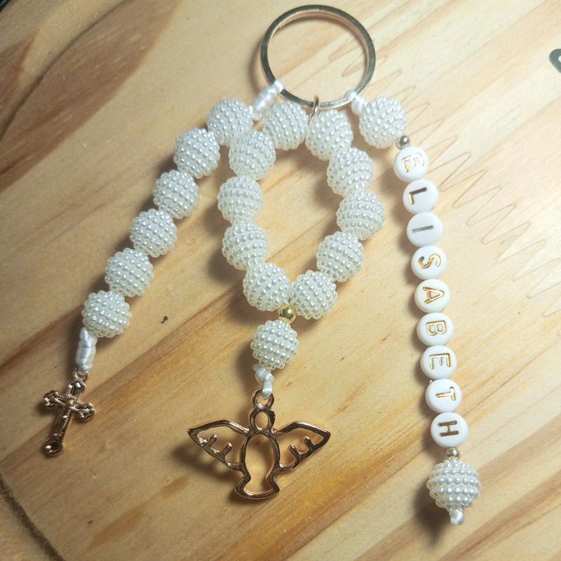 Chaveiro Dezena Terço - Personalizado ou Simples (Lembrancinha Batizado,Crisma)