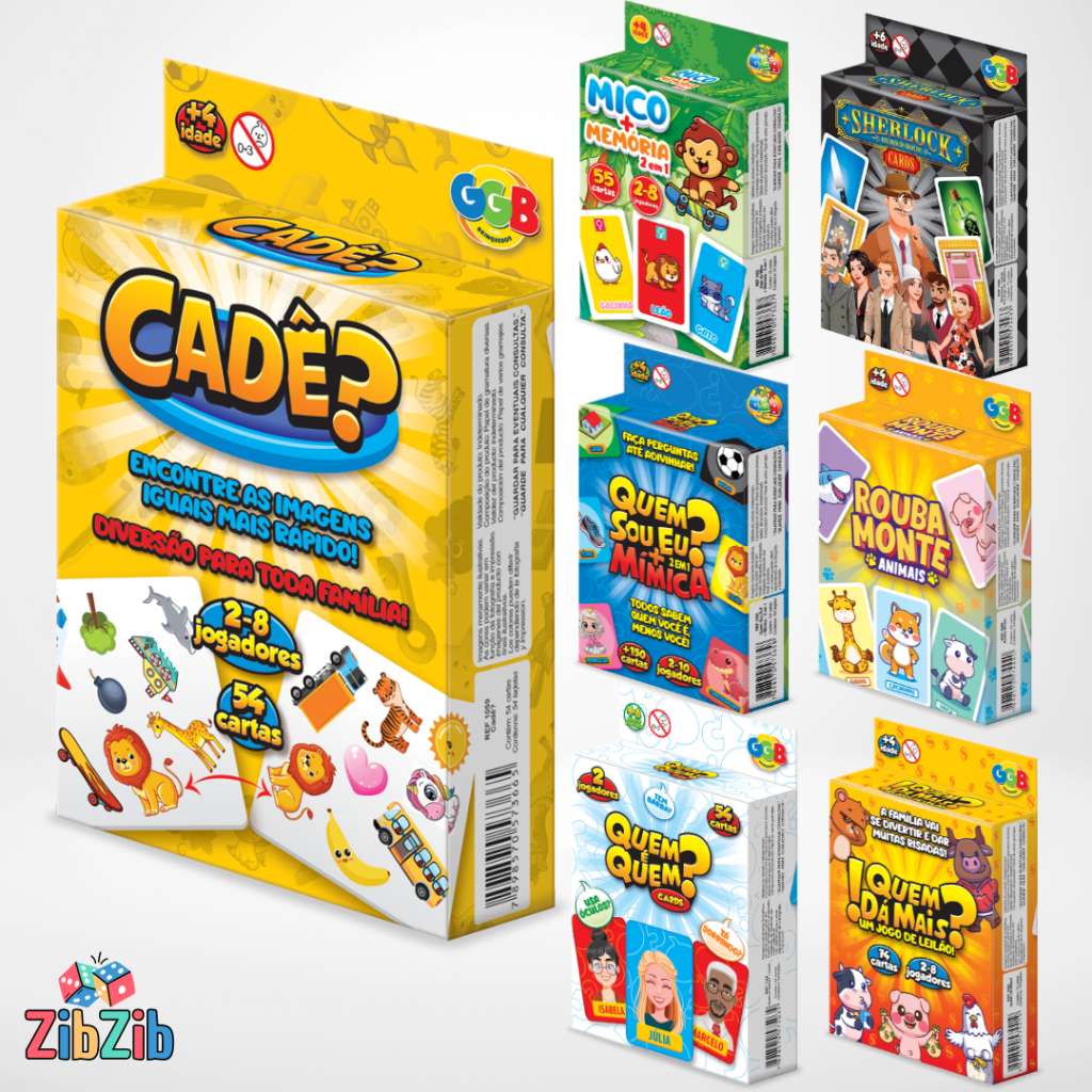 Jogo De Cartas - Cade Quem Sou Eu Mico Memória Quem Da Mais Rouba Monte Quem é Quem Sherlock - GGB