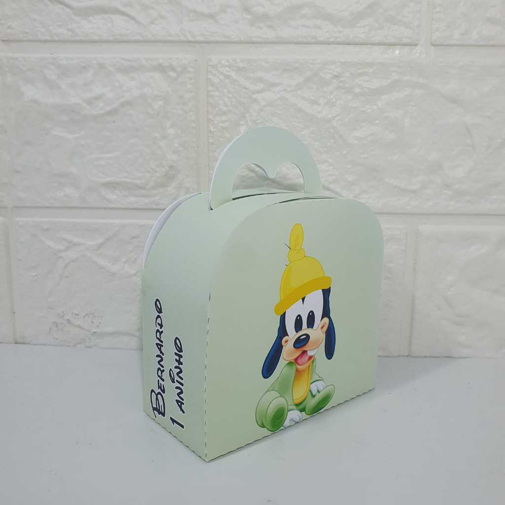 Lembrancinha Personalizada – Caixinha MaletInha  Tema Pateta Mickey baby