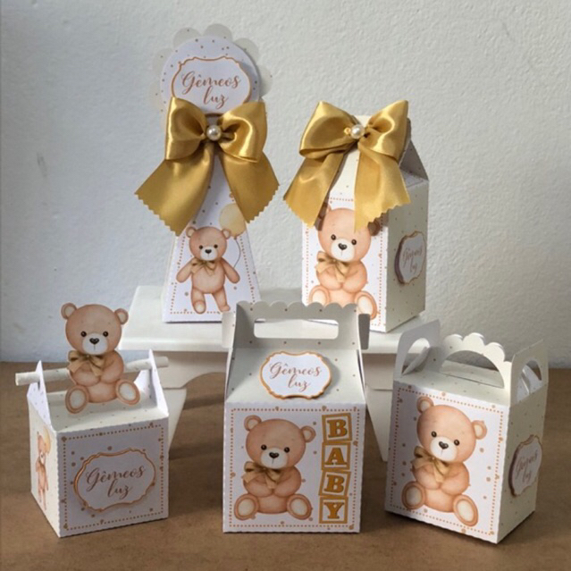 Kit Festa Chá Revelação Neutro Personalizado – Pronta Entrega – Pegue e Monte – Lembrancinhas e Caixinhas Decoradas